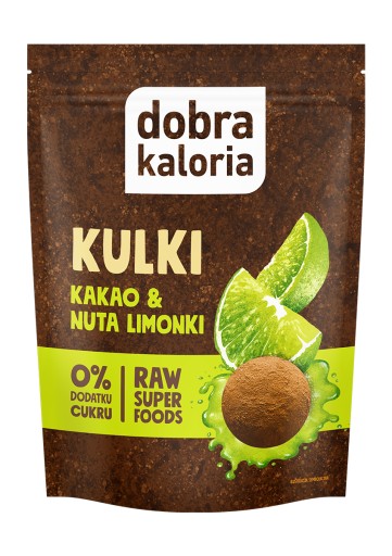 Zdravé rýchle občerstvenie Power Balls Kakao Limetka Bez cukru Dobrá kalória