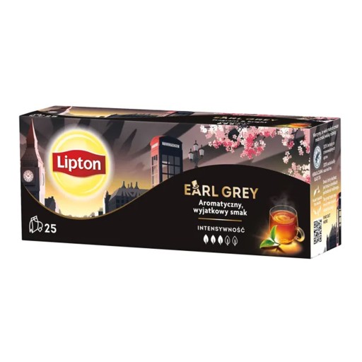 Čierny čaj Lipton Earl Grey 25 ks.