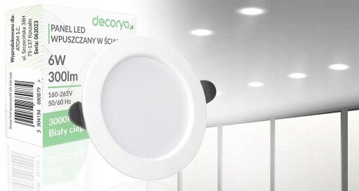 Halogénový LED SLIM 6W okrúhly splachovací panel pre zavesený strop