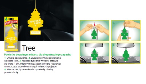 WUNDER-BAUM VIANOČNÝ STROMČEK AUTA VÔŇA - VANILAROM