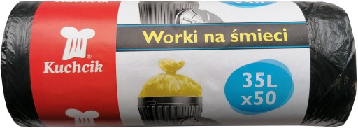 Kuchcik HDPE vrecia na odpadky 35 L 50 ks – čierne