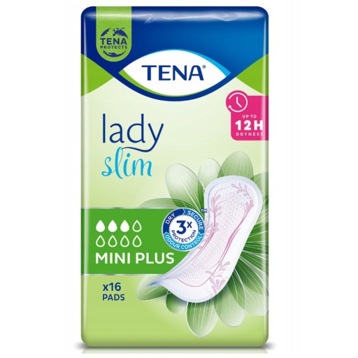 Vložky do topánok TENA LADY SLIM MINI PLUS 16 ks.