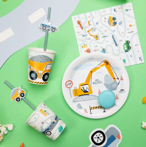 PAPER CUP CARS vozidlá bager prax PP