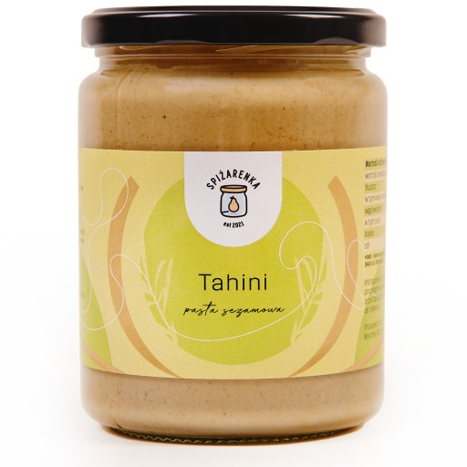 TAHINI PASTE Sezamové maslo PRÍRODNÉ sezamové maslo HLADKÉ 500g SPAJŇA