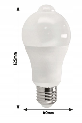E27 12W LED žiarovka s pohybovým a súmrakovým senzorom