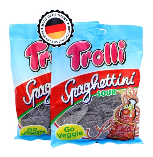 Cola Cola Jelly Sour TROLLI Spaghettini 100g DE