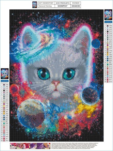 Diamantové vyšívanie CATS DIAMOND PAINTING 5D mozaikový diamantový rezací papier