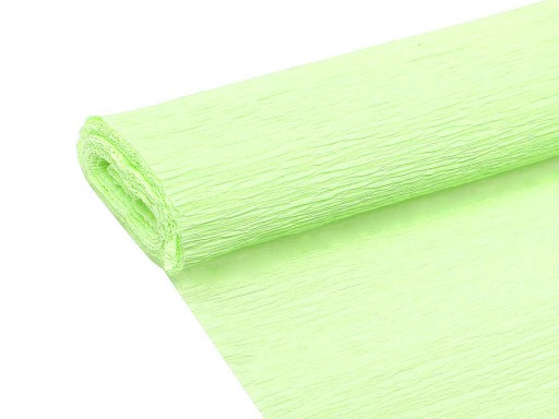 Krepový papier, CRIPPLED Papier hodvábny, TALIANSKY, Limetka, 180g Krep č. 558 LIMETOVÁ ZELENÁ