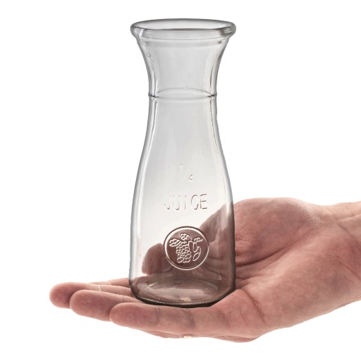 SKLENENÁ KARAFA NA VODU SKLENENÁ DŽVNA 250ml SADA LIMONÁDOVÝCH NÁPOJOV 2 ks.
