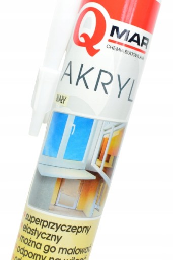 AKRYLÁTOVÝ stavebný biely akrylový tmel QMAR