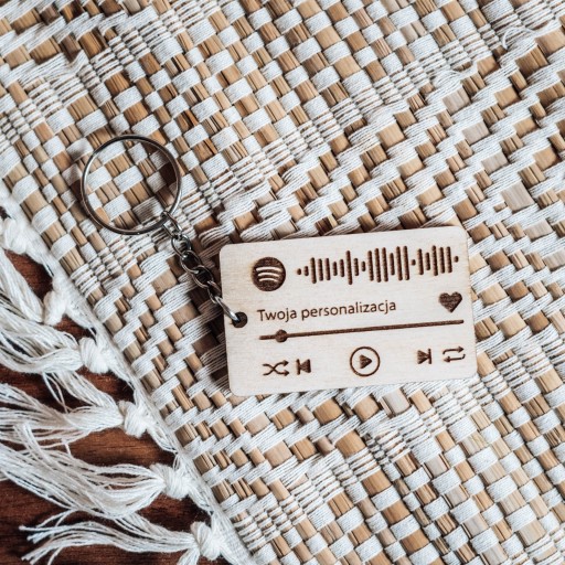 Drevená kľúčenka Spotify s vašou pesničkou