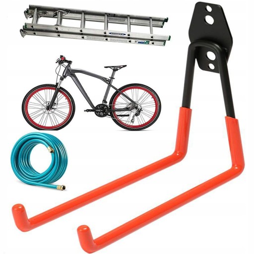 NÁSTENNÝ VEŠIAK NA BICYKEL DO GARÁŽE S REBRÍKOVÝMI HADICAMI DRŽIAK NA HÁK