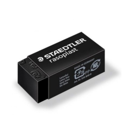 RASOPLAST ŠKOLNÁ GUMA 33X16MM ČIERNA STAEDTLER