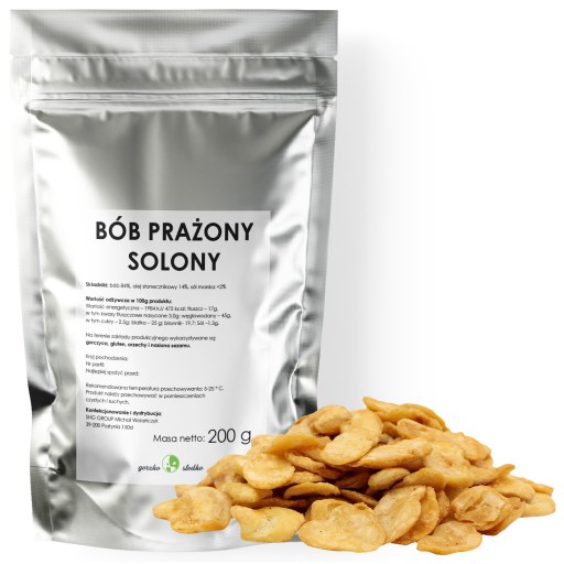 Pražená SLANÁ fazuľka, chrumkavý snack, 200 g