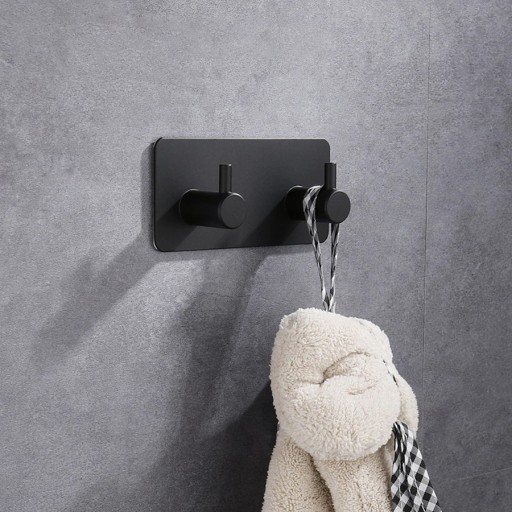 STENY KÚPEĽŇOVÝ VEŠIAK NA UTERÁKY ČIERNE LOFT LEPICIE HÁČIKY