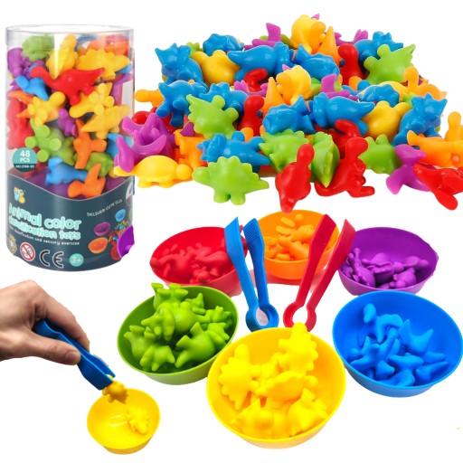 XXL SADA PRE UČENIE POČÍTANIA FAREB GRIPING SORTER HRA MONTESSORI LOGIC