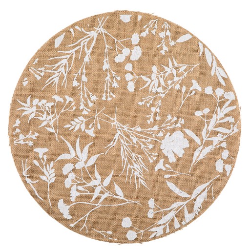 Stolová podložka z prírodnej juty, okrúhla, Altom Design Łąka, 38 cm