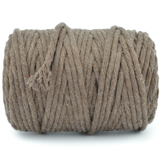 Macrame bavlnená šnúrka 5mm 50m hnedá