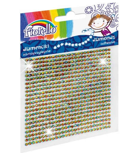 Samolepiace laserové diamanty Fiorello, malý mix