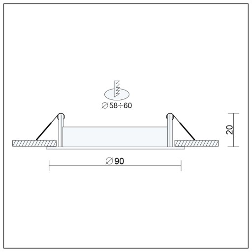 Halogénové svietidlo ROUND GLASS MIRROR pre LED