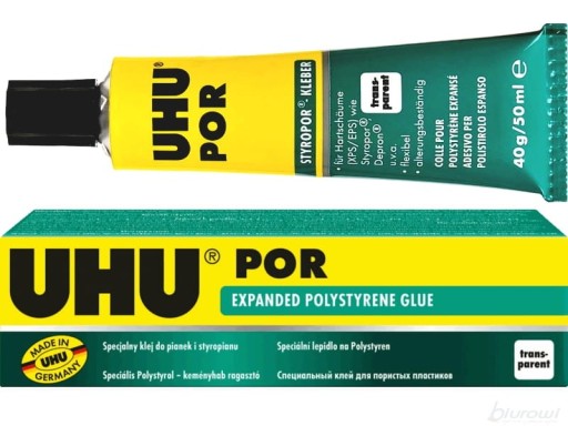 Lepidlo na polystyrénovú penu priehľadná UHU POR 40g/50ml