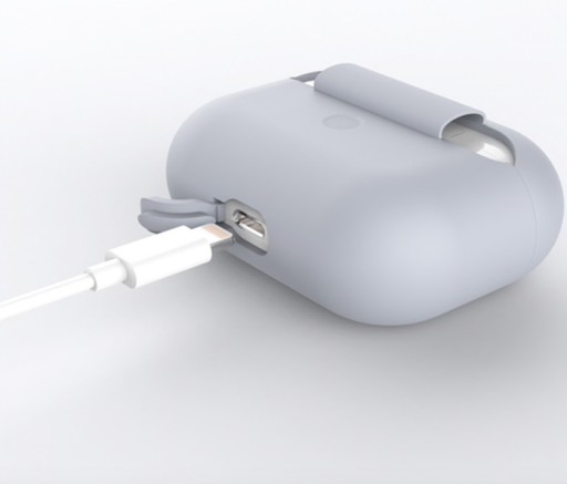 Púzdro na APPLE AIRPODS PRO 1 2 TWS SILIKÓNOVÉ ŠEDÉ FIALOVÉ