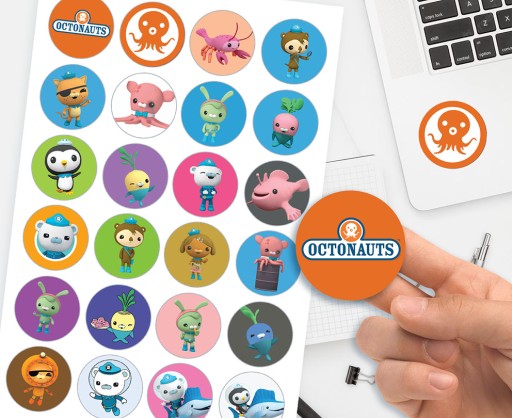 ZNAČKOVÉ NÁLEPKY OKTONAUCI KVALITA OCTONAUTS