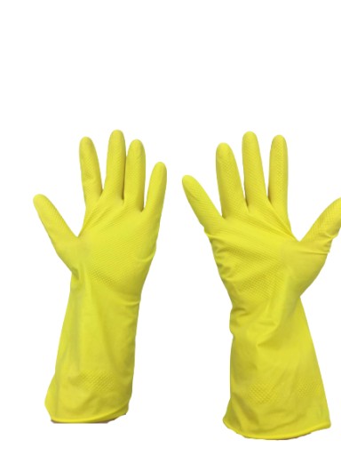 GUMENÉ RUKAVICE DO DOMÁCNOSTI FLOKOVANÉ veľkosti 10-XL
