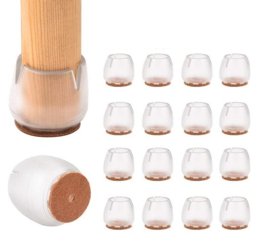 16x NOHY STOLIČKY NÁBYTOK PLSTENÉ SILIKÓNOVÉ POTAHY 17-21mm