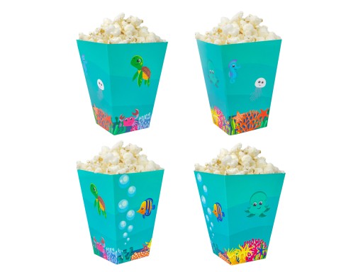 Narodeninové krabičky na pukance Underwater World 6ks