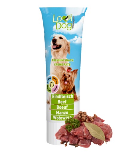 LOVI DOG TUBE Psia paštéta s hovädzím mäsom 90G