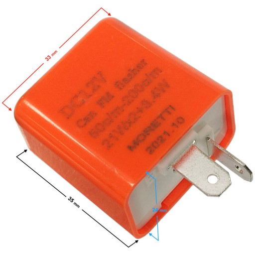 LED PRERUŠOVAČ SMEROV 2pin 12V DC Moretti