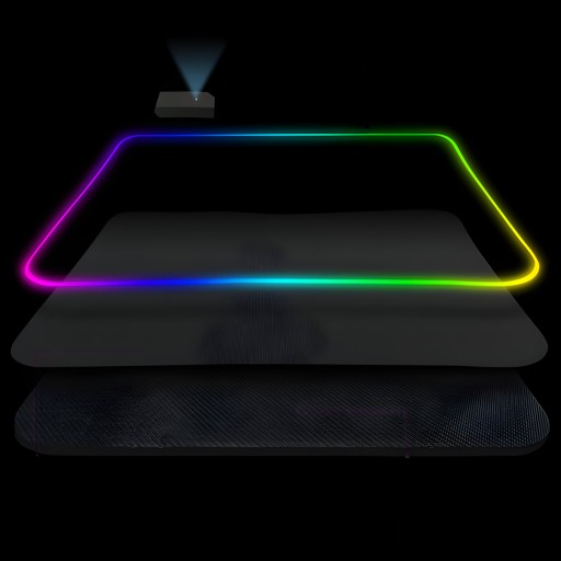 RGB LED USB HRANÁ PODLOŽKA PRE STOLÚ MYŠ SVIETENÁ 35x25cm