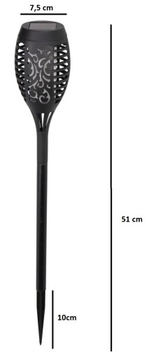 ÚČINOK OHŇA PLAMEŇA SOLÁRNEHO LED HORÁKA