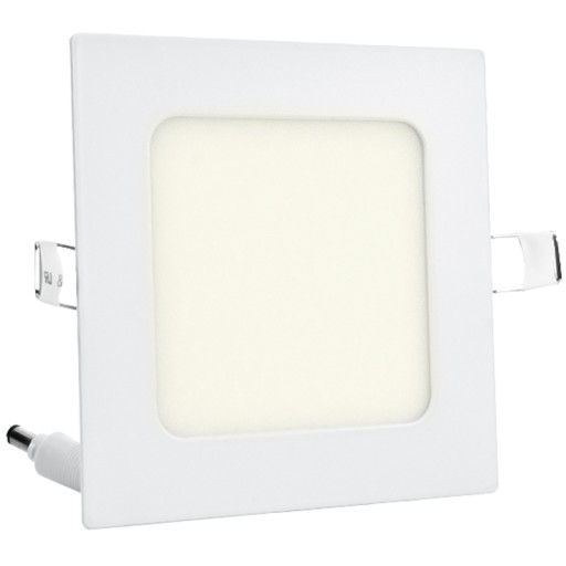 LED STROPNÉ SVIETIDLO, ZÁPUSTNÉ, TEPLO BIELA 6W 230V Štvorcové