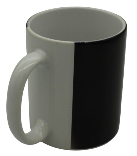 Keramický hrnček 330 ml čiernobiely 1 ks