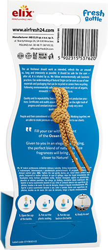 Vôňa do auta vo flakóne Ocean Breeze 5 ml ELIX autoparfum