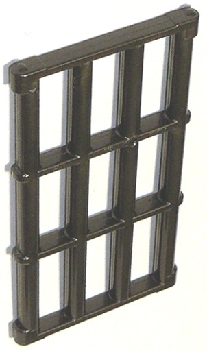 LEGO 92589 MRIEŽKA DOOR GATE GRID perleťovo šedá tmavá NOVINKA (2g)