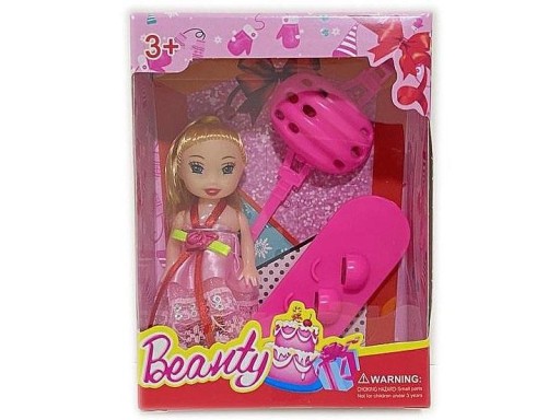 MINI BÁBIKA 7CM S DOSKOU A PRILBOU