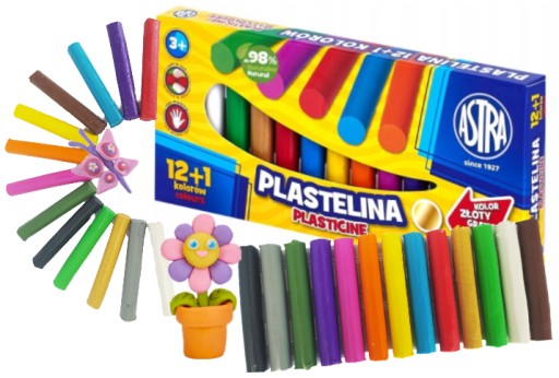 Plastelína ASTRA 12 farieb + ZDARMA