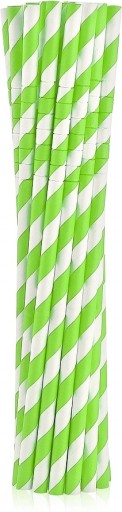 Broken Paper Slamky Green Stripes BIO 12 ks.