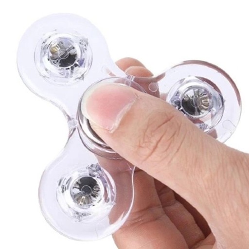 FIDGET SPINNER SVIETIACA LED TRANSPARENTNÁ FAREBNÁ PRÉMIOVÁ HRA PRE DETI