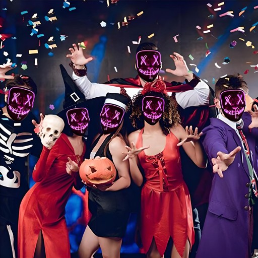 LED MASKA SVIETIACA LED HALLOWEEN PURGE PARTY