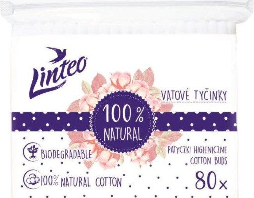 Vatové tyčinky Linteo 80 ks.