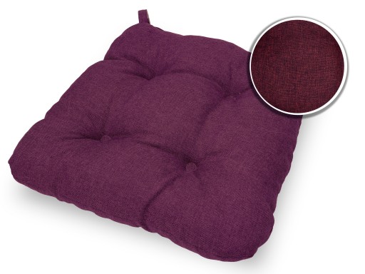 VANKÚŠ 40x40 NA STOLIČKU, KRESLO DO DOMOV A ZÁHRADY SO VELCRO FIALOVÝM VELCRO