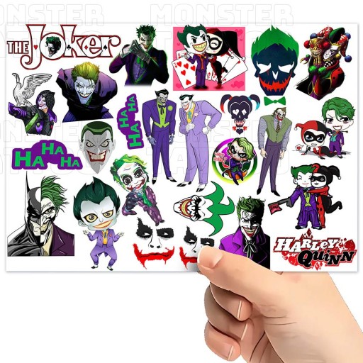 UMÝVAJÚCE DOČASNÉ TETOVANIE PRE DETI DETSKÝ JOKER ORIGINÁLNE DIZAJNY