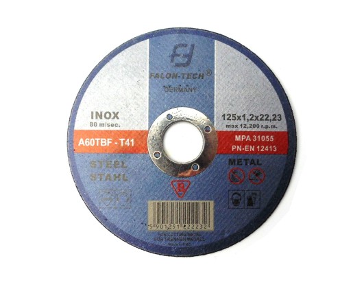 FALON TECH 125x1,2 ŠTÍTNE KOTOUČE NA KOV 10 ks