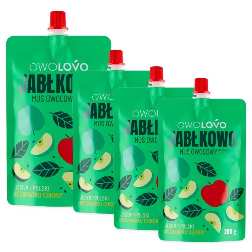 OWOLOVO Jablková omáčka Jabłkowo 200 g x 4 kusy