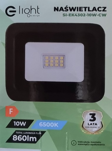 HALOGÉN LED 10W 6500K 860lm ZÁVODOVÁ LAMPA VÝKONNÁ VODEODOLNÁ PREMIUM