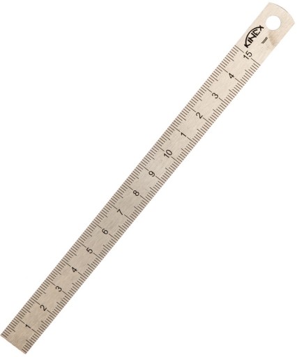 Pravítko INOX pravítko 150mm popis laserový konverzný stolík mm/palec Kinex